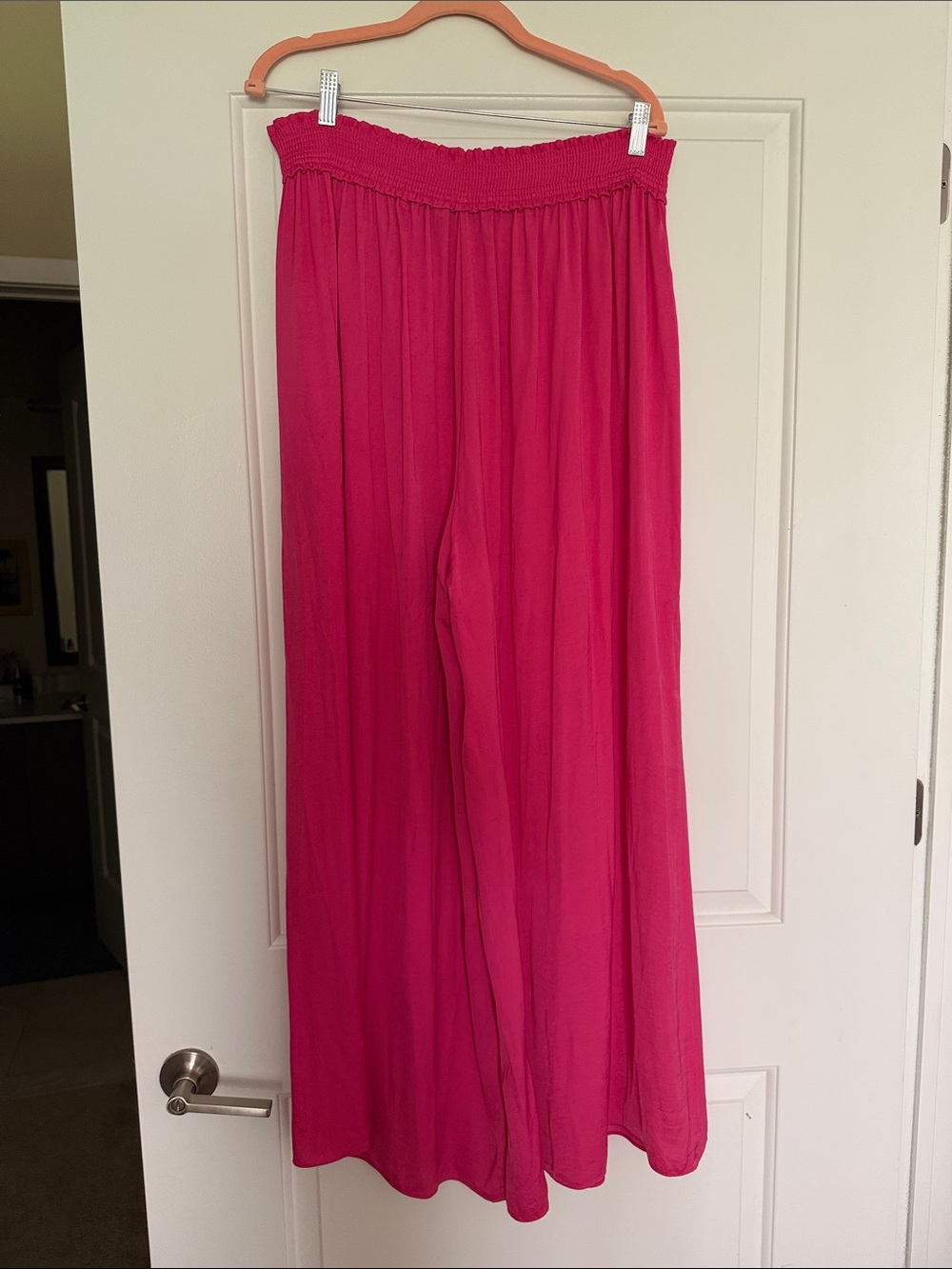 Zara hot pink flowy pants